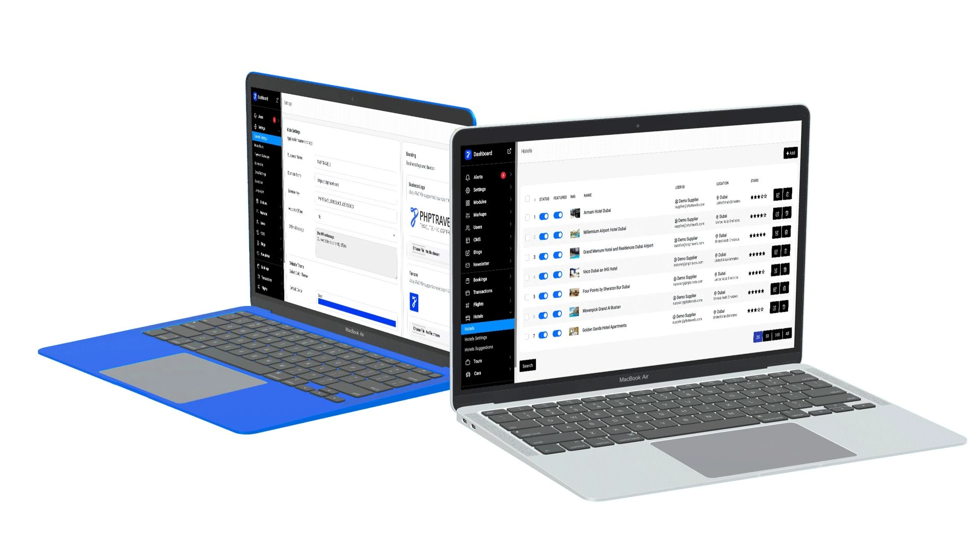 Travel booking admin panel