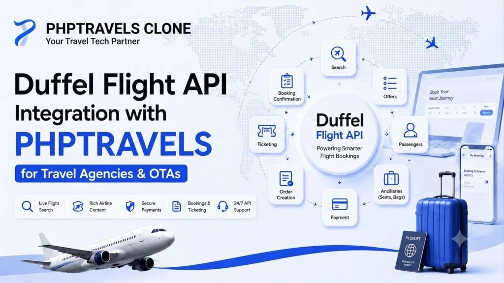 Duffel Flight API Integration with PHPTRAVELSCLONE Clone for Travel Agencies and OTAs