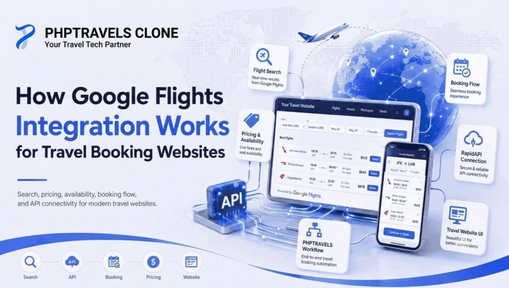 How Google Flights Integration Works for Travel Booking Websites